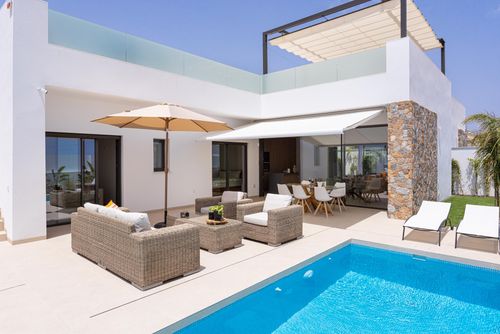 Villa Monastrell Wonderful and cheerful luxury villa in San Javier, Costa Cálida, Spain with heated pool for 6 persons. The villa is situated in a coastal and rural area and is 3 km from the beach....