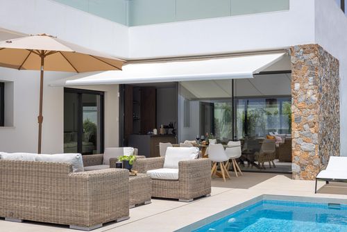Villa Monastrell Wonderful and cheerful luxury villa in San Javier, Costa Cálida, Spain with heated pool for 6 persons. The villa is situated in a coastal and rural area and is 3 km from the beach....