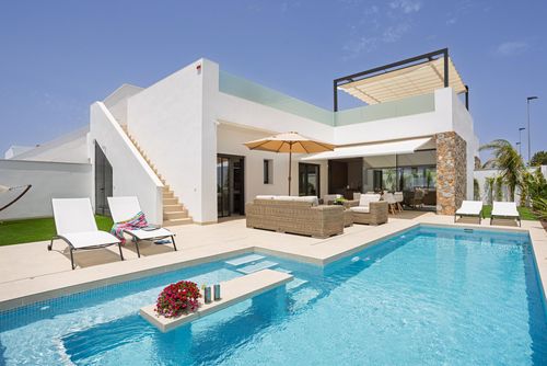 Villa Monastrell Wonderful and cheerful luxury villa in San Javier, Costa Calida, Spain with a private pool for 6 persons. The villa is situated in a coastal and rural area and is 3 km from the beach....