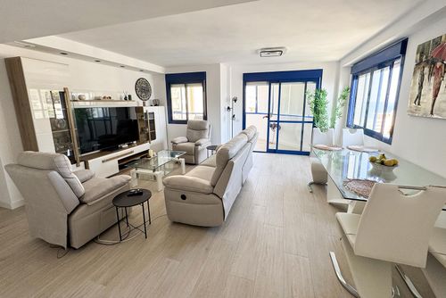 Apartment Turquesa Dreambeach4all: Calpe, Costa Blanca, Spain. Livingroom, Living-dining room and Air conditioning