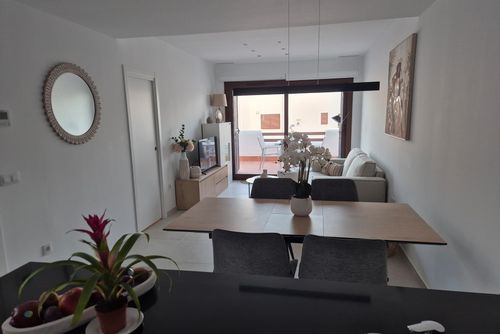 Casa Cléoli Modern en luxe appartement in San Juan de los Terreros, Andalusië, Spanje met gemeenschappelijk zwembad voor 4 personen. Het appartement is gelegen in een strandresort in een residentieel en bergachtig strandgebied, vlakbij supermarkten en op 100 m van het strand....