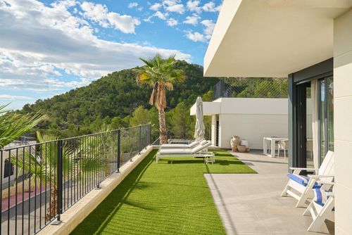 Villa I8 Modern and comfortable villa in Polop, Costa Blanca, Spain with a communal pool for 4 persons. The house is situated in a coastal, hilly, and residential area....