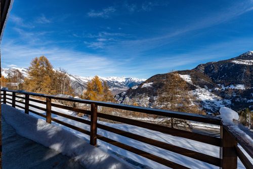 Chalet Fauvette: La Tzoumaz, 4 Vallees, Suisse. Balcon / terrasse