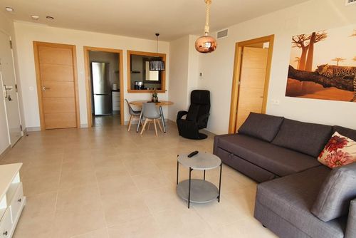 Casa de Hijas Hermoso y cómodo apartamento en Pulpi, Andalucía, España para 4 personas. El apartamento se encuentra en un complejo vacacional que cuenta con bar y restaurante, y está a 3 km de la playa de Playa la Entrevista....