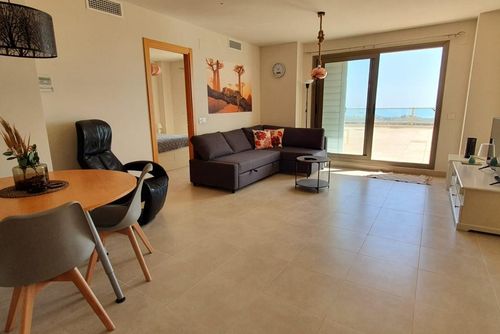 Casa de Hijas Smuk og komfortabel lejlighed i San Juan de los Terreros, Andalusien, Spanien til 4 personer. Lejligheden ligger i et feriekompleks med bar og restaurant og er 3 km fra Playa la Entrevista strand....