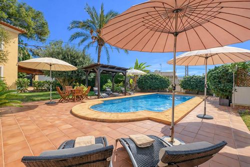 Villa Serenita Wonderful and classic villa with private pool in Moraira, Costa Blanca, Spain for 8 people. The house is situated in a residential beach area, 500 m from El Portet beach and 0....