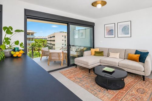 Appartement Arenal Playa III: Javea, Costa Blanca, Espagne. salle, Étage principal, Climatisation et Salle de séjour