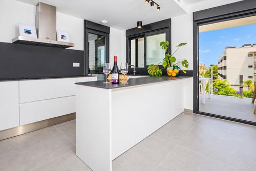 Appartement Arenal Playa III: Javea, Costa Blanca, Espagne. Cuisine, Étage principal, Climatisation et Cuisine ouverte