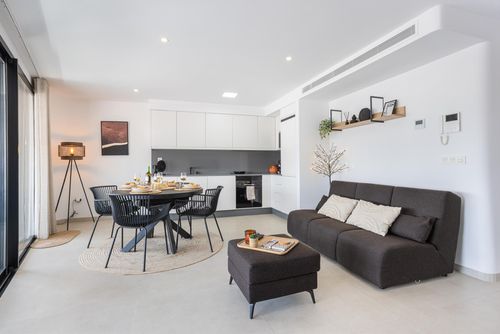 Elegance Aura Marina Wonderful and luxurious apartment in San Pedro del Pinatar, Costa Calida, Spain for 6 persons. The apartment is situated in a holiday complex, close to restaurants and bars, shops and supermarkets, and 100 m from the beach....