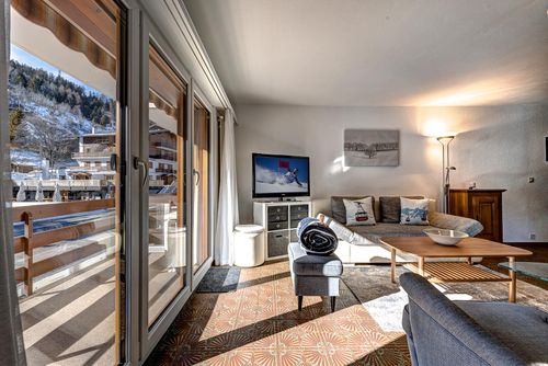 Appartement Tzoum'Azur 6: La Tzoumaz, 4 Vallees, Suisse. TV et multimédia et Salon-salle à manger