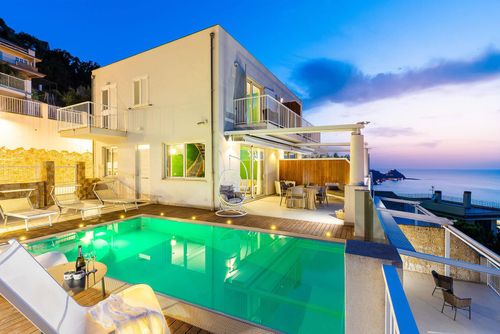 Villa Filicudi Villa in Capo d'Orlando, Sicily, Italy with private pool for 8 persons. The house is situated in a residential beach area and is 2 km from the beach....