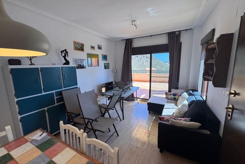 Mar Tirreno Apartment in San Juan de los Terreros, Andalusia, Spain with communal pool for 2 persons. The accommodation offers wonderful views of the mountains....