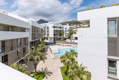 Casa Arena Rosa Apartment in Javea, Costa Blanca, Spanien mit Gemeinschaftspool für 5 Personen. Das Apartment befindet sich in der Nähe von Restaurants und Bars, Geschäften und Supermärkten und ist 2 km vom Grava Strand entfernt....