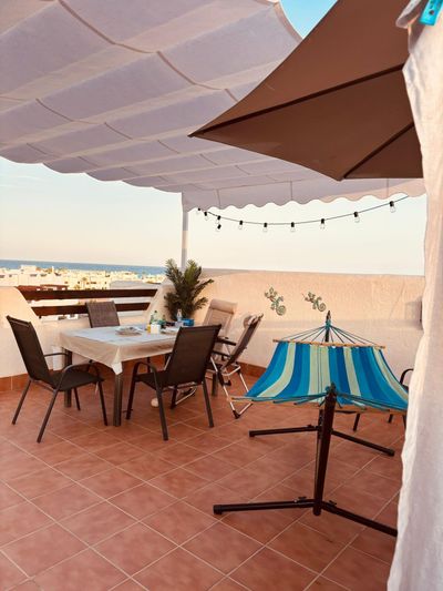 Appartement Casa Krug: San Juan de los Terreros, Andalusië, Spanje. Solarium en Dakterras