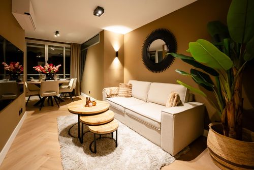 Aquamarina III Beachside Beautiful and luxurious apartment in Calpe, Costa Blanca, Spain with communal pool for 4 persons. The apartment is situated in a holiday complex, in a residential beach area, close to restaurants and bars, shops and supermarkets, 25 metres from Playa de la Fossa beach and 25 metres from the Mediterranean Sea....