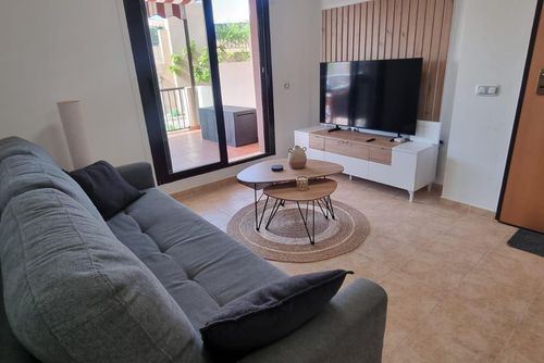 Apartment Casa Adylize: Aguilas, Murcia, Spain. Living-dining room, Air conditioning and TV