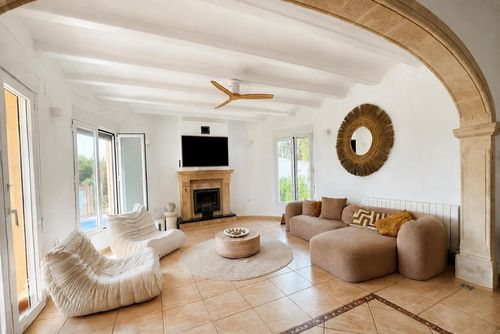 Villa Carlota: Javea, Costa Blanca, Spanje. Woonkamer