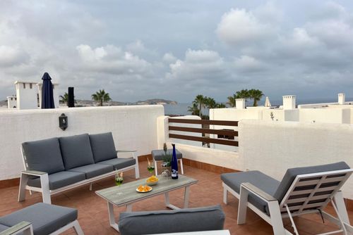 Appartement Casa Miramar de Pulpi WINTER: San Juan de los Terreros, Andalusië, Spanje. Loungeset, Dakterras en Solarium