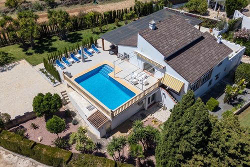 Villa Casa Anfora: Javea, Costa Blanca, Spanje. Tuin, Buiten eethoek, Balkon/Terrasse, Zwembad en Terras en zwembad
