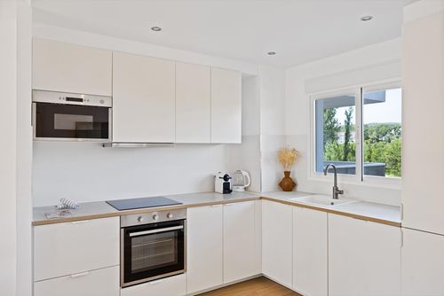 Appartement Casa Amber: Javea, Costa Blanca, Spanje. Keuken, Keuken / eetkamer en Open keuken