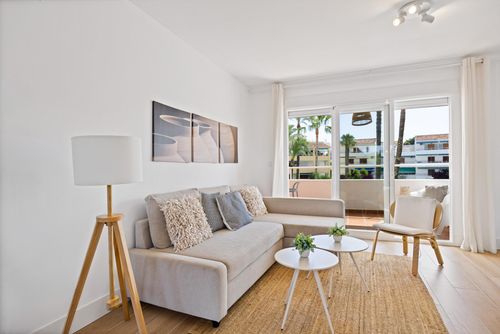 Appartement Casa Amber: Javea, Costa Blanca, Spanje. Woonkamer, Balkon/Terrasse en Terras