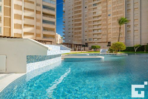 Apolo XVI 1 4 19 - Grupo Turis Comfortable apartment with communal pool in Calpe, Costa Blanca, Spain for 4 persons. The apartment is situated close to restaurants and bars, shops and supermarkets, and is 25 m from La Fossa / Levante beach....