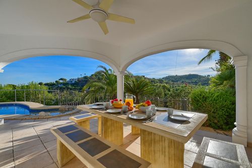 Villa Jarmila Beautiful and comfortable villa in Javea, Costa Blanca, Spain with private pool for 8 persons. The house is situated in a hilly, wooded, and residential beach area and is 3 km from El Arenal, Javea beach....