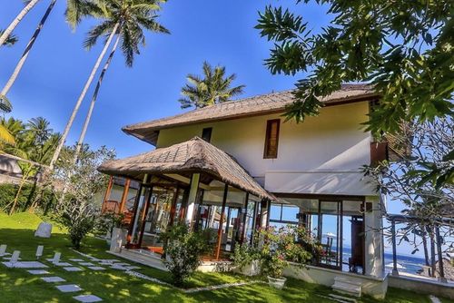 Jukung Grote en luxe villa  met privé zwembad in Candidasa, op Bali, Indonesië voor 8 personen...
