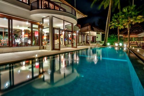 Jukung Villa grande e di lusso  con piscina privata a Candidasa, Bali, in Indonesia per 8 persone...
