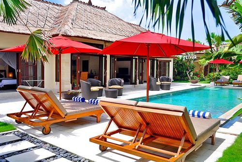 Gembira Villa merveilleuse et confortable  avec piscine privée à Seminyak, Bali, Indonésie pour 8 personnes...