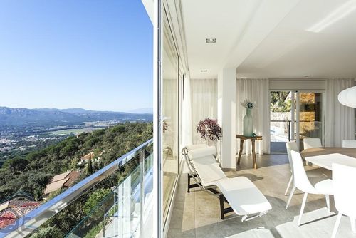 Villa Pacifica Moderne en luxe villa met verwarmd zwembad in Santa Cristina d'Aro, Catalonië, Spanje voor 8 personen. Het huis is gelegen in een woonwijk....