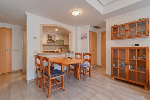 Jardines del Pueblo Beautiful and comfortable apartment with communal pool in Jávea, Costa Blanca, Spain for 4 persons. The apartment is situated in a residential beach area, close to restaurants and bars, shops and supermarkets, at 1 km from La Grava, Puerto, Jávea beach and at 1 km from Mediterráneo, Jávea....