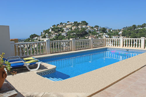 Monica Lovely and cheerful villa with private pool in Moraira, Costa Blanca, Spain for 4 persons. The house is situated in a residential area and is 3 km from La Ampolla Moraira beach....