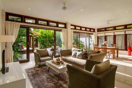 Istana Dua Mooie en  luxe villa  met privé zwembad in Seminyak, op Bali, Indonesië voor 4 personen...
