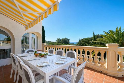 Villa Hermosa 6 pax: Javea, Costa Blanca, Spain. Balcony / terrace, Sea views and Outdoor dining area