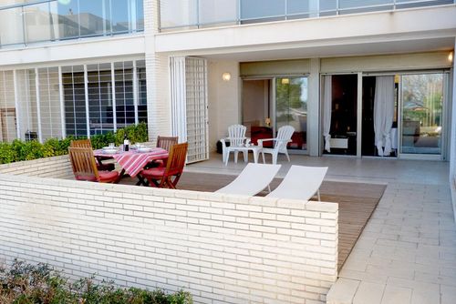 Tierra de Mar 60 by homeprive Beautiful and comfortable apartment with communal pool in Denia, Costa Blanca, Spain for 4 persons. The apartment is situated in a residential beach area, close to restaurants, bars, and supermarkets, and is just 25 m from the beach....