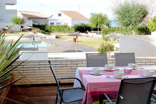Tierra de Mar 36 by homeprive Beautiful and comfortable apartment in Denia, Costa Blanca, Spain with a communal pool for 6 persons. The apartment is situated in a residential beach area, close to restaurants, bars, and supermarkets, and 25 m from the beach....
