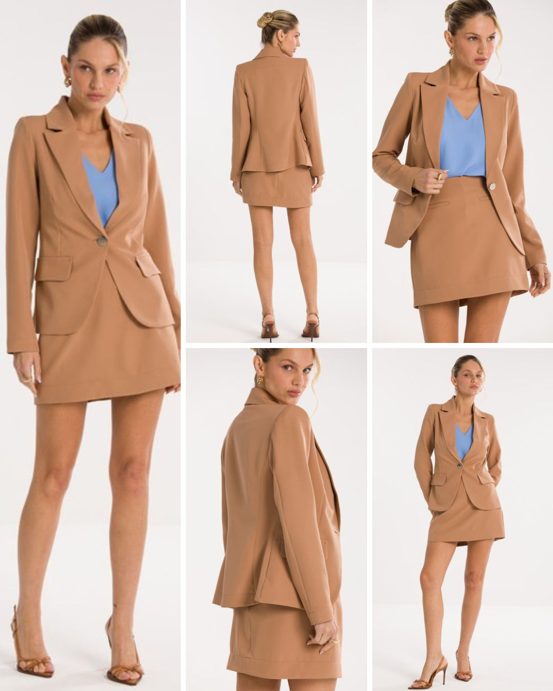 Blazer Rebeca Marrom Caqui