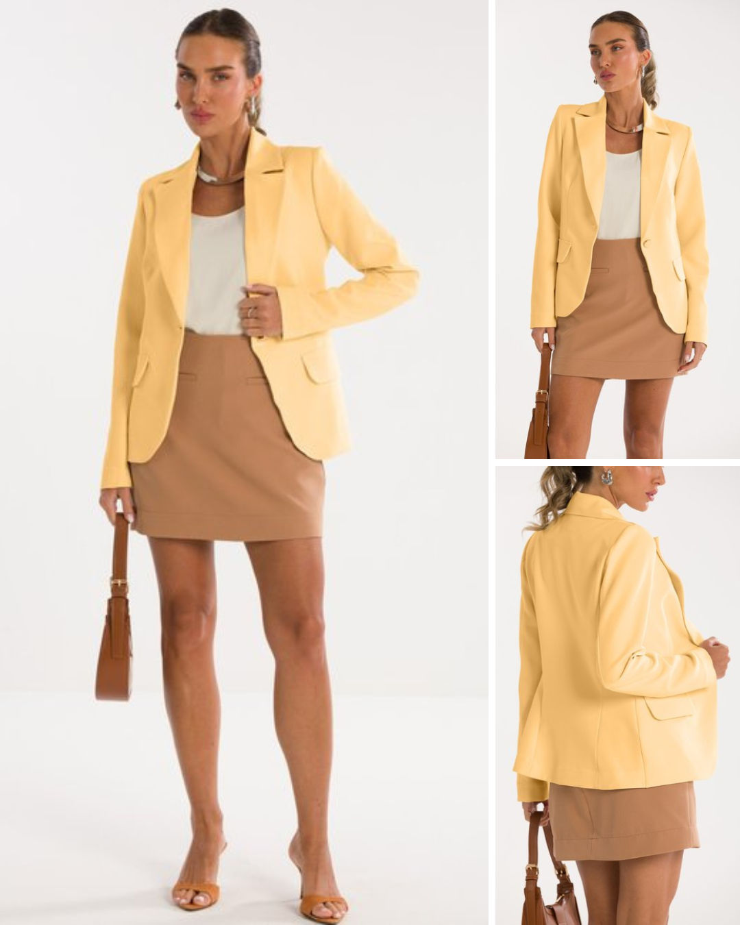 Blazer Rebeca Amarelo Lumi&egrave;re
