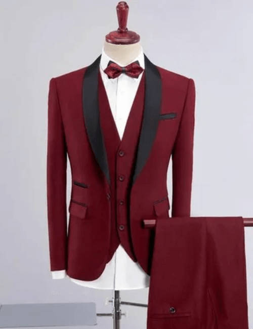 Formal Wedding Dresses For Man in Burgundy