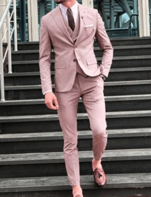 Formal Evening Wear Mens in Light Pink Tuxedo