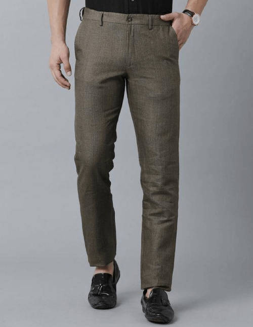 brown linen drawstring pants