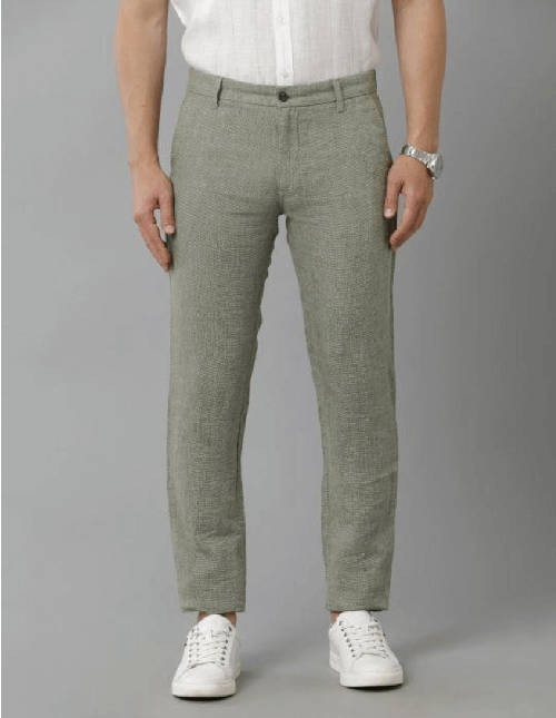 green linen pants men's