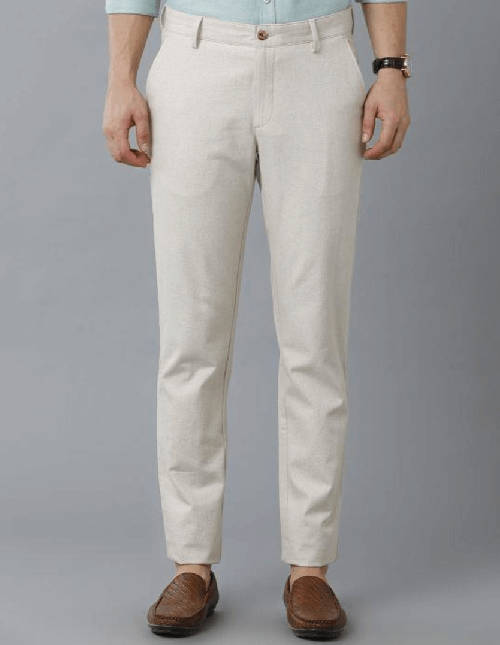 white linen cotton trousers