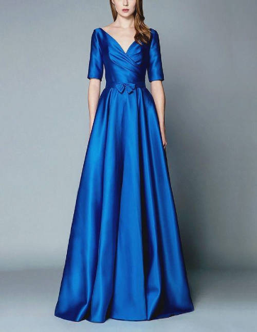 women royal blue dress