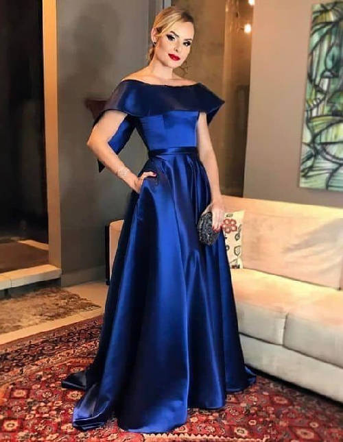 Royal Blue Dress for Ladies Evening Wedding