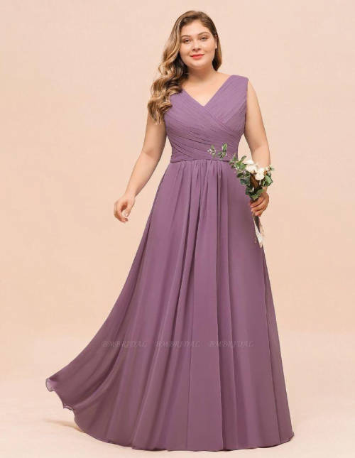 Elegant Purple Bridesmaid Dress