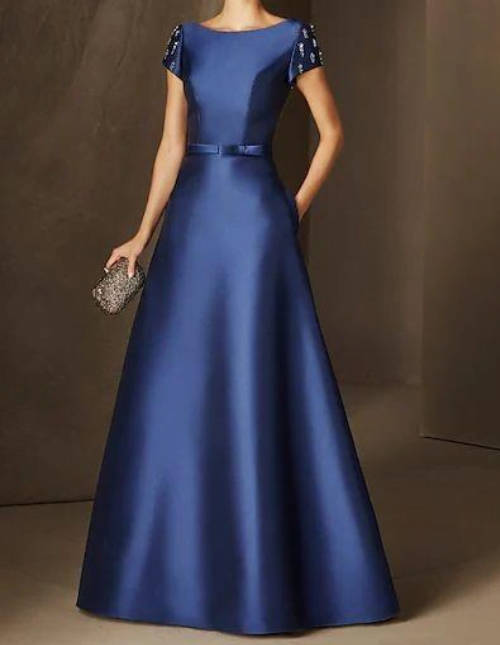 Navy Blue Evening Gown