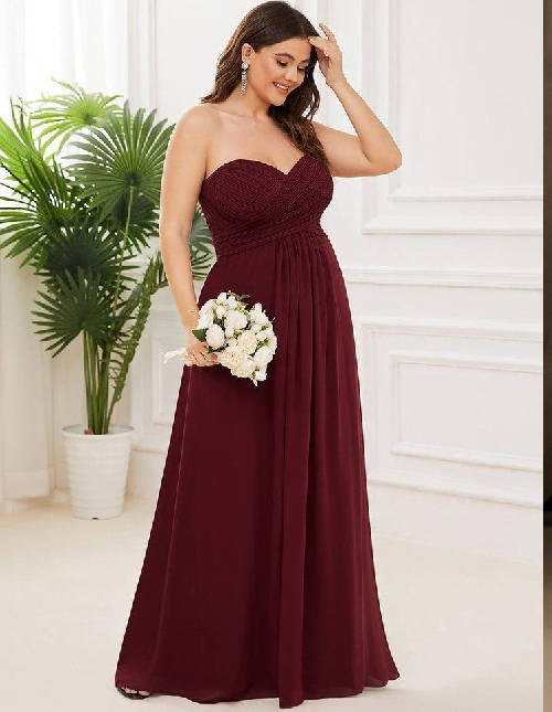 Burgundy Dress for Wedding