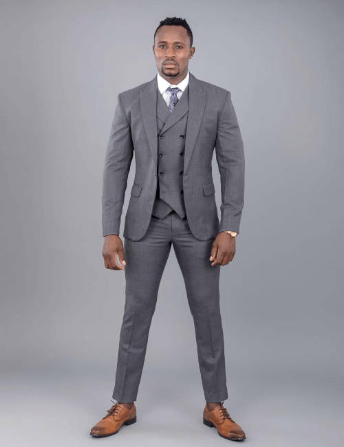 grey 3pc suit